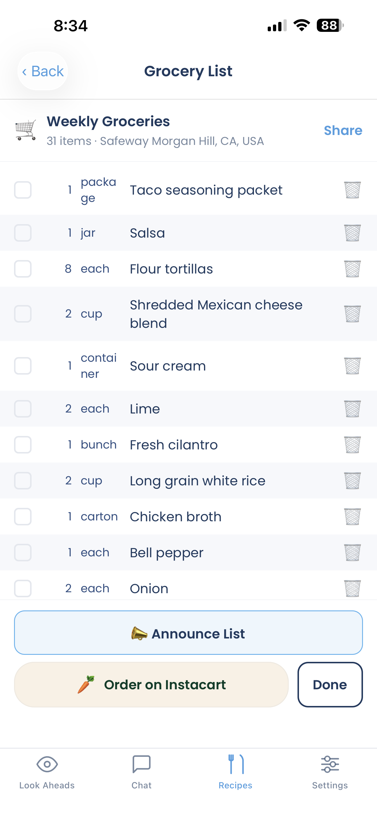 Household Groceries