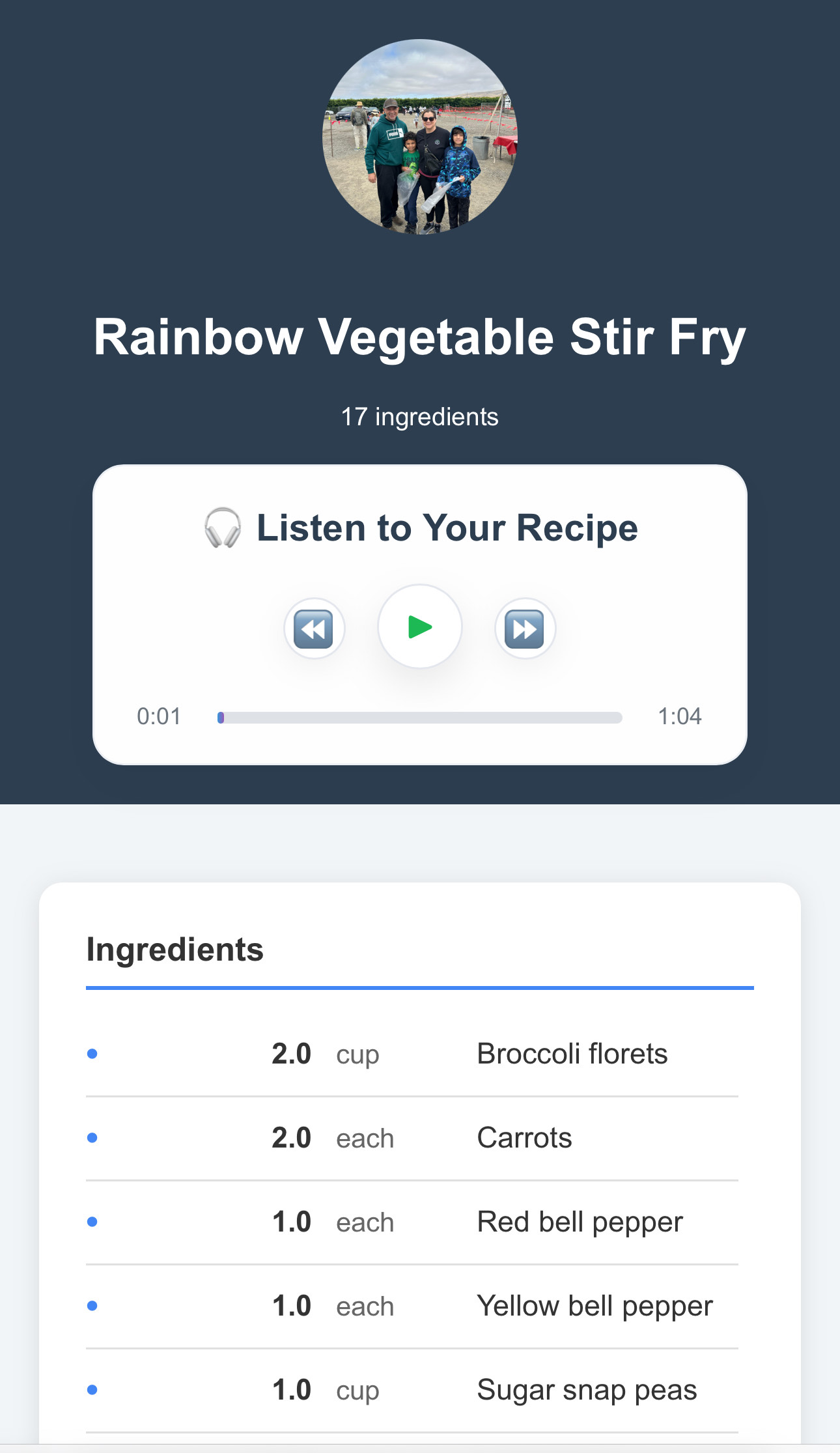 Listen to your Recipes.