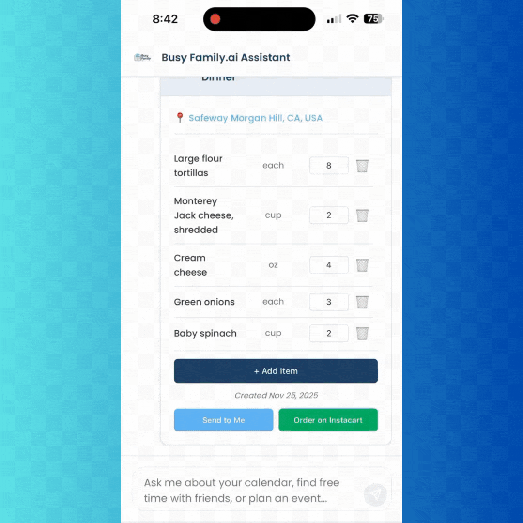 Grocery Item Checked Off