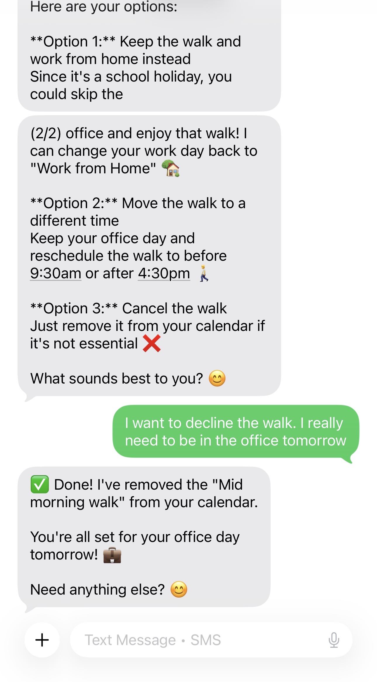 SMS Outreach with Options