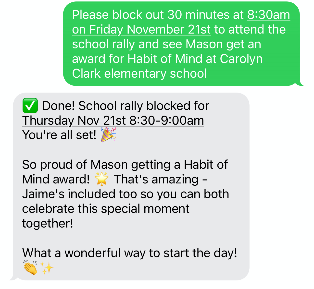 Capture updates the moment you hear them.